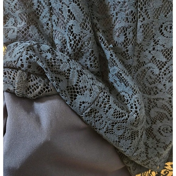 Women's Dark Teal Navy Blue Sleeveless Dress Lace Overlay, Size 8, New With Tags - Picture 6 of 9